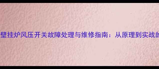 图片 菲斯曼壁挂炉风压开关故障处理与维修指南：从原理到实战的完整2