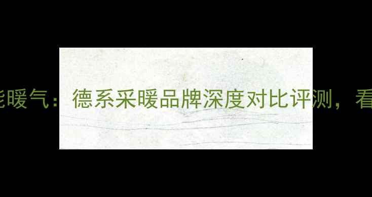 菲斯曼暖气vs威能暖气德系采暖品牌深度对比评测看完再选不踩坑
