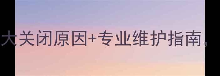 图片 菲斯曼锅炉地暖不热？5大关闭原因+专业维护指南，采暖设备保养全攻略！1