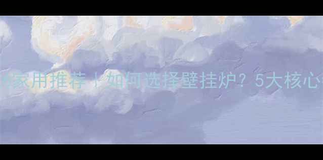 图片 菲斯顿燃气壁挂炉E6家用推荐｜如何选择壁挂炉？5大核心参数+安装避坑指南