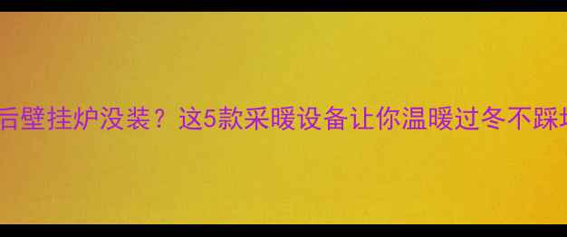 图片 装修后壁挂炉没装？这5款采暖设备让你温暖过冬不踩坑！2