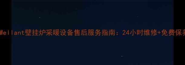 图片 西安Wellant壁挂炉采暖设备售后服务指南：24小时维修+免费保养全1