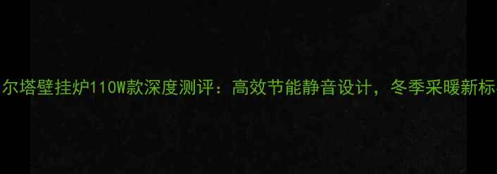 图片 贝尔塔壁挂炉110W款深度测评：高效节能静音设计，冬季采暖新标杆