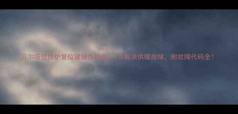 图片 贝尔塔壁挂炉复位键操作指南：3步解决供暖故障，附故障代码全！