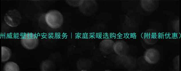 图片 贵州威能壁挂炉安装服务｜家庭采暖选购全攻略（附最新优惠）2