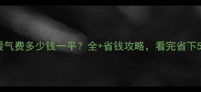 辽源暖气费多少钱一平全省钱攻略看完省下500元