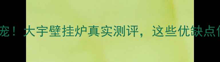 图片 运城家庭采暖新宠！大宇壁挂炉真实测评，这些优缺点你一定要知道🔥2