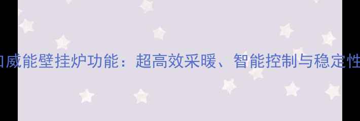 图片 进口威能壁挂炉功能：超高效采暖、智能控制与稳定性能1