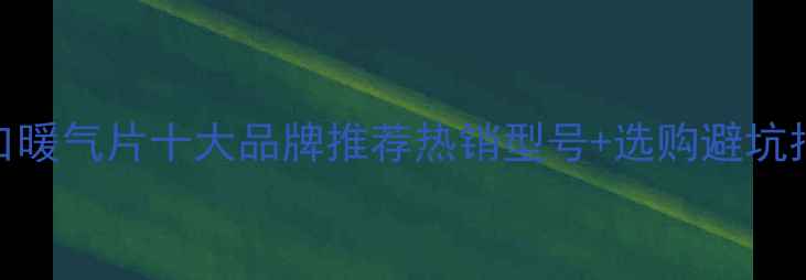 进口暖气片十大品牌推荐热销型号选购避坑指南