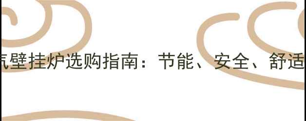 图片 进口燃气壁挂炉选购指南：节能、安全、舒适三要素2