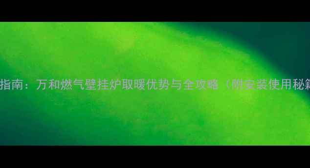 图片 选购指南：万和燃气壁挂炉取暖优势与全攻略（附安装使用秘籍）2