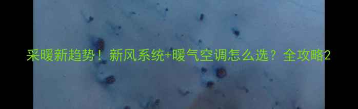 图片 采暖新趋势！新风系统+暖气空调怎么选？全攻略2