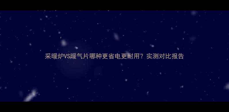 图片 采暖炉VS暖气片哪种更省电更耐用？实测对比报告