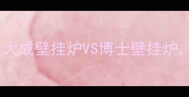 图片 采暖设备对比评测：大成壁挂炉VS博士壁挂炉，哪个更值得入手？1