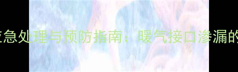 采暖设备漏水应急处理与预防指南暖气接口渗漏的完整解决方案