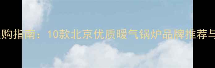 图片 采暖设备选购指南：10款北京优质暖气锅炉品牌推荐与使用技巧2