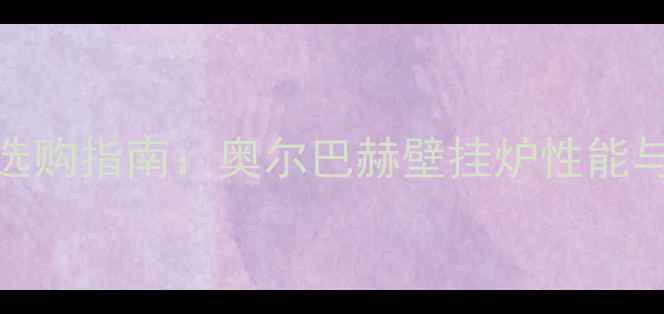 图片 采暖设备选购指南：奥尔巴赫壁挂炉性能与市场口碑