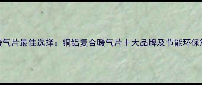 金旗舰暖气片最佳选择铜铝复合暖气片十大品牌及节能环保解决方案