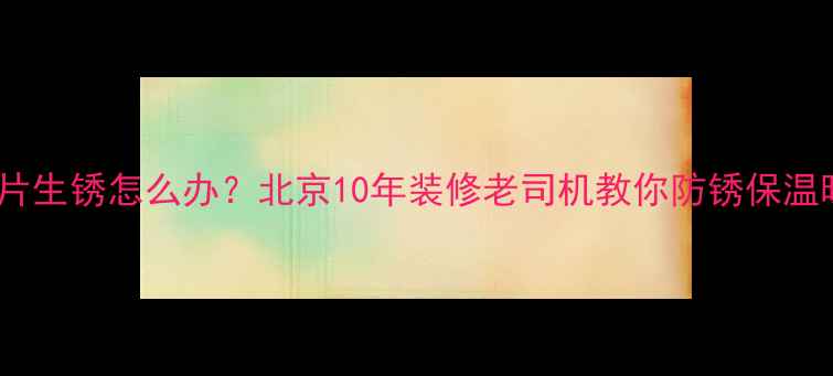 图片 钢制暖气片生锈怎么办？北京10年装修老司机教你防锈保温暖全攻略2
