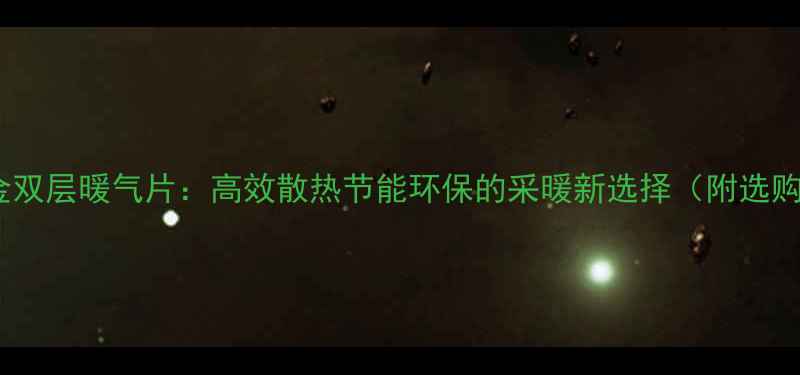 图片 铜铝合金双层暖气片：高效散热节能环保的采暖新选择（附选购指南）1