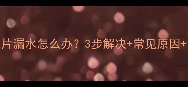 图片 铸铁暖气片漏水怎么办？3步解决+常见原因+选购指南