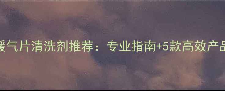 图片 锅炉暖气片清洗剂推荐：专业指南+5款高效产品测评