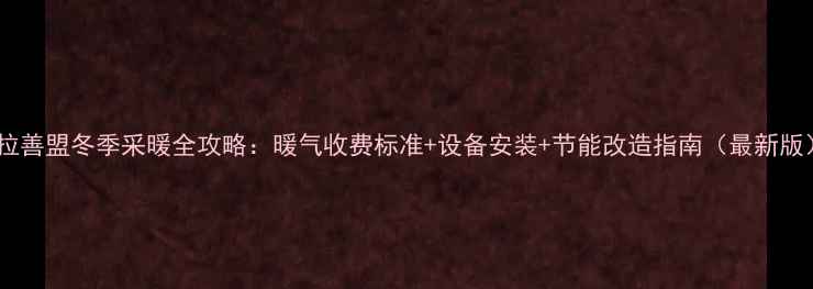 图片 阿拉善盟冬季采暖全攻略：暖气收费标准+设备安装+节能改造指南（最新版）1