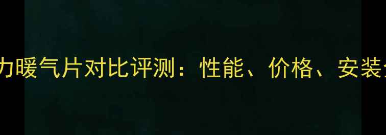 图片 阿里斯顿VS格力暖气片对比评测：性能、价格、安装全，选购指南1