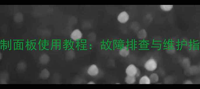 图片 阿里斯顿壁挂炉控制面板使用教程：故障排查与维护指南（附高清图解）