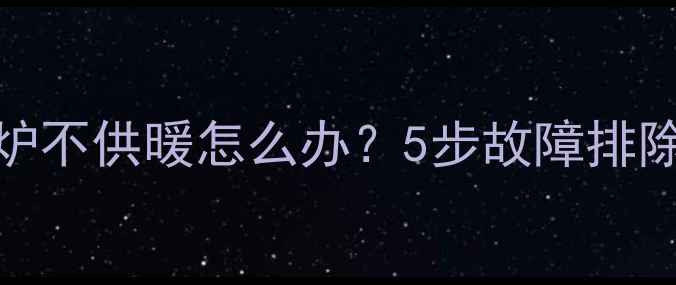 图片 雅克斯燃气壁挂炉不供暖怎么办？5步故障排除+专业维修指南2
