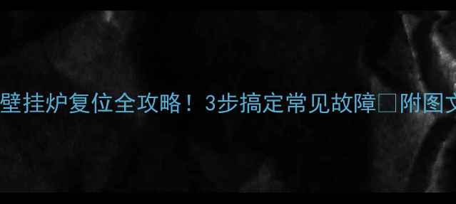 图片 雅克菲壁挂炉复位全攻略！3步搞定常见故障🔥附图文教程2