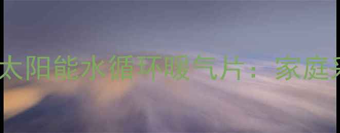 图片 高效环保型太阳能水循环暖气片：家庭采暖新选择1