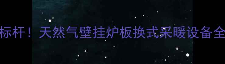 图片 高效节能新标杆！天然气壁挂炉板换式采暖设备全与选购指南