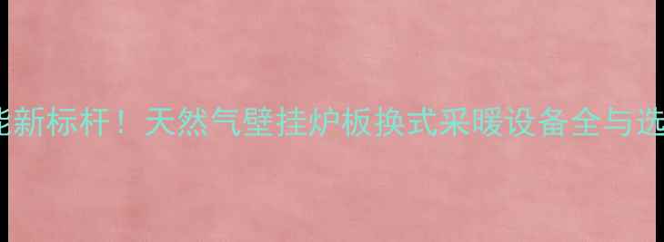 高效节能新标杆天然气壁挂炉板换式采暖设备全与选购指南