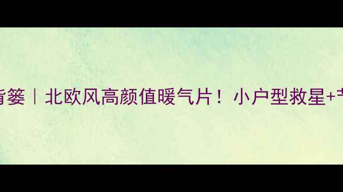 图片 鲁本斯暖气片小背篓｜北欧风高颜值暖气片！小户型救星+节能王者全测评✨