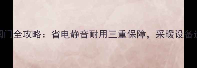 图片 麦克维尔地暖阀门全攻略：省电静音耐用三重保障，采暖设备选购必看指南！