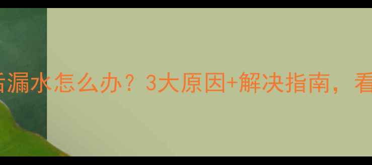 图片 🌟暖气停用后漏水怎么办？3大原因+解决指南，看完秒懂！💧1