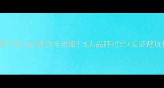 图片 🏠海口燃气壁挂炉选购全攻略！5大品牌对比+安装避坑指南🔥1