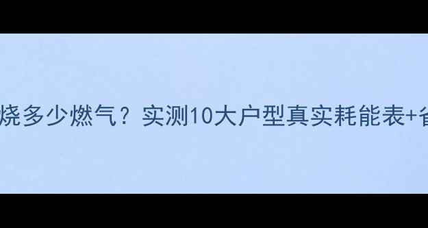 图片 💔冬季壁挂炉一天烧多少燃气？实测10大户型真实耗能表+省气秘籍大公开！1