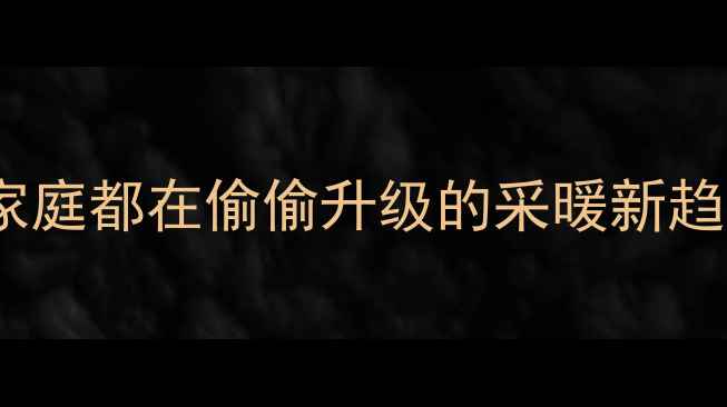 南方人冬天冻成冰块北方家庭都在偷偷升级的采暖新趋势暖气片地暖双系统全攻略