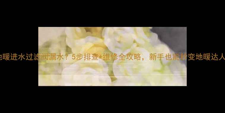 地暖进水过滤阀漏水5步排查维修全攻略新手也能秒变地暖达人