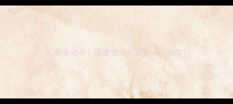 图片 💡新手必存！厦星壁挂炉新手入门指南1