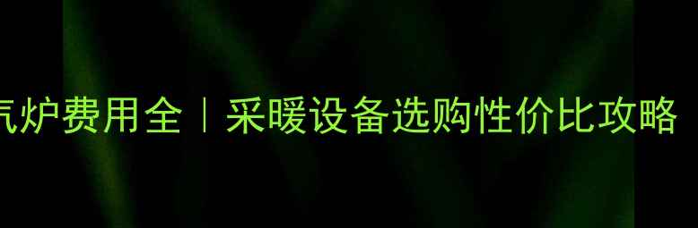 图片 💡滨州小型暖气炉费用全｜采暖设备选购性价比攻略（附安装指南）