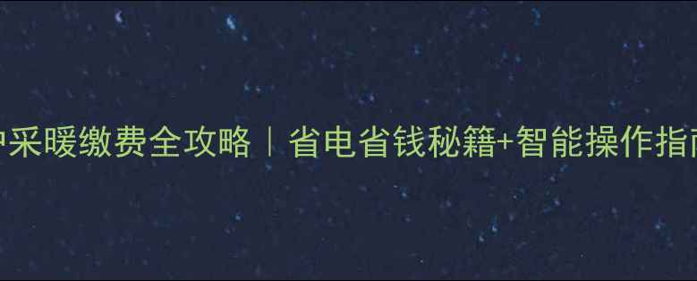 燃气壁挂炉分户采暖缴费全攻略省电省钱秘籍智能操作指南附安装对比