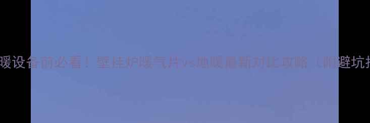 图片 💡选采暖设备前必看！壁挂炉暖气片vs地暖最新对比攻略（附避坑指南）1