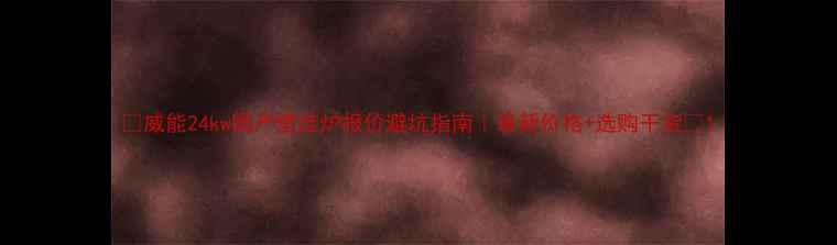 图片 💥威能24kw国产壁挂炉报价避坑指南｜最新价格+选购干货🔥1
