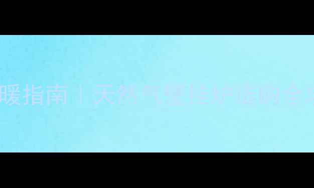 100家庭采暖指南天然气壁挂炉选购全攻略避坑清单