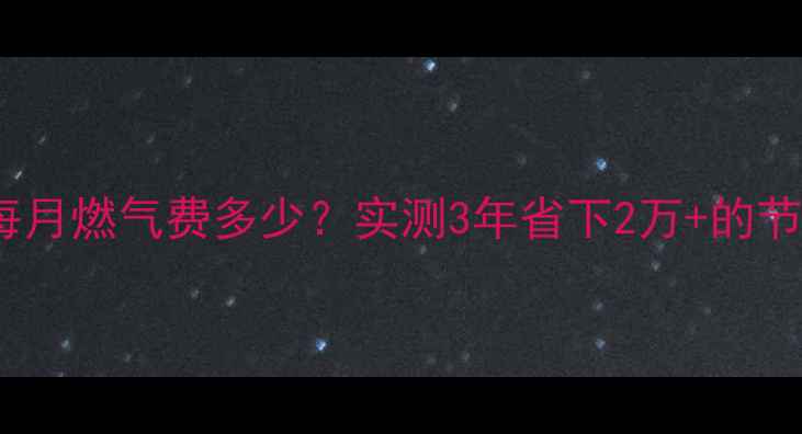 图片 🔥65㎡地暖每月燃气费多少？实测3年省下2万+的节能攻略！🏠2