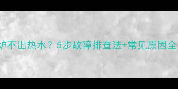 图片 🔥Vaillant壁挂炉不出热水？5步故障排查法+常见原因全（附维修视频）1