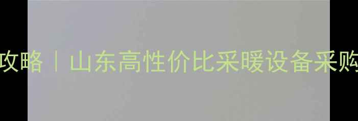 图片 🔥临沂暖气片批发全攻略｜山东高性价比采暖设备采购指南（附选型手册）